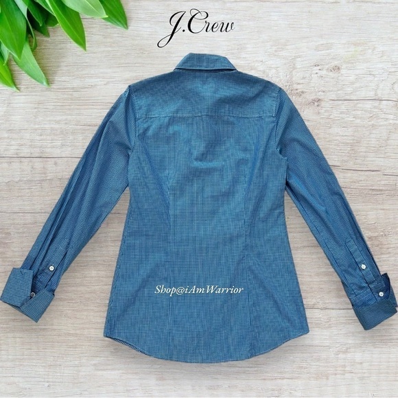 Thomas Mason for J.Crew blue micro-check buttondown shirt *shop@iamwarrior - Picture 3 of 9